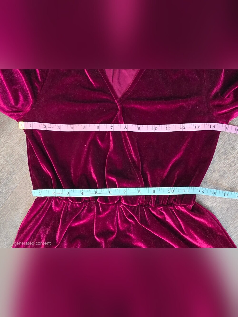 Baltic Born Sophia Velvet Faux Wrap Maxi Dress In Red Wine Women's S 3/4 Sleeve - Picture 13 of 13